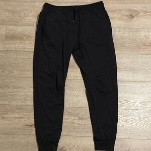 Men's Black Joggers with Drawstring Waist